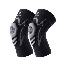 Knee Sleeve Fit Support with Side Stabilizers,for Men Women Sports,Joint Pain and Arthritis Relief, Improved Circulation Compression - Single