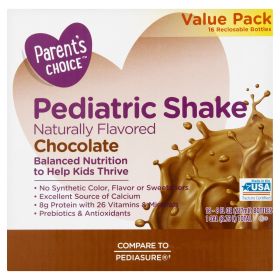 Pediatric Nutritional Shake ��� Chocolate Flavor, 8 oz Bottles (16 Count), With Protein, Vitamins & Minerals, Gluten-Free