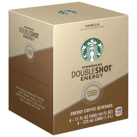 Vanilla Coffee Energy Drink ��� 11 oz Cans, 4 Pack, With Espresso, Guarana, Ginseng, and B Vitamins