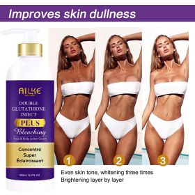 AILKE Double Glutathione Serum and Body Lotion, Whitening, Dark Spot Remover, Even Skin Tone, Anti Aging, Fine Lines & Wrinkles