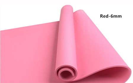 Super Soft  EVA Fitness Composite Mat Yoga Mat 4mm 6mm (Color: Red6mm)