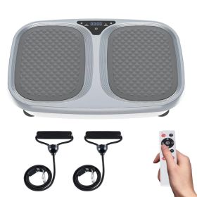 Vibration Plate Exercise Machine for Home Gym, Whole Body Workout Fitness Platform for Weight Loss, Balance Training (Option: grey)