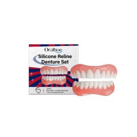 Denture Care Material Oralhoe Kit Comfortable Fit Natural Look Smile Enhancement Enhancer for Daily Oral (Option: default)