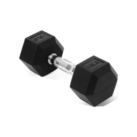 --Only Supports Self Pickup---Hex Rubber Coated Dumbbell - Non-Slip Grip, Durable & Space-Saving For Home Gym Workouts--Only Supports Self Pickup (Option: 15LB Single)