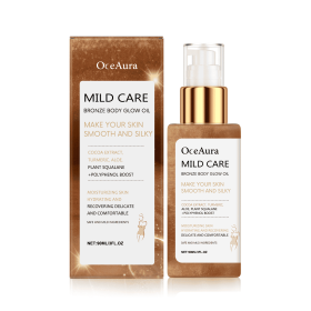 OceAura Antique Bronze Body Shimmer Oil, Shimmering Antique Bronze Liquid, Rose Gold Highlighter Oil, Waterproof Moisturizing Massage. (Option: 3PCS)