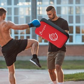 Muay Thai Kick Shield Punching Pad (Option: Red-420x220x150 mm)