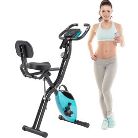 Folding X-Bike Exercise Bike – Upright & Recumbent with 16-Level Resistance (Option: green)