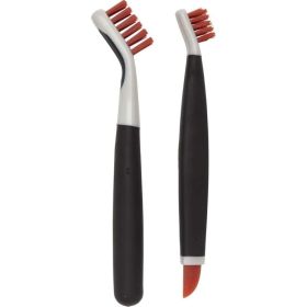 Good Grips Deep Clean Brush Set, Multi Purpose Cleaning Brushes For Kitchen, Bathroom, Sinks, Grout, Corners Hard To Reach Areas (Option: orange)