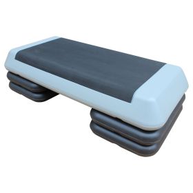 Adjustable Aerobic Step Platform – Non-Slip Fitness Stepper With 4 Risers (Option: Black Gray)