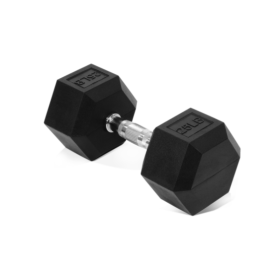 --Only Supports Self Pickup---Hex Rubber Coated Dumbbell - Non-Slip Grip, Durable & Space-Saving For Home Gym Workouts--Only Supports Self Pickup (Option: 25LB Single)