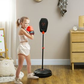Punching Bag for Kids w/ Stand & Boxing Gloves (Option: Black-345x160x435 mm)