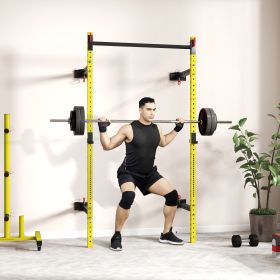 Folding Squat Rack with Pull Up Bar (Option: Yellow-2370x160x180 mm)