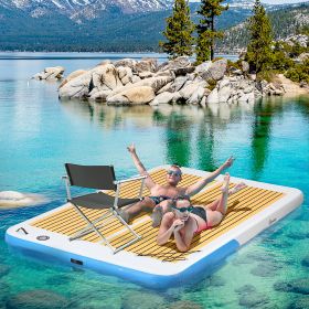 10 x Water Inflatable Floating Dock (Option: White, Orange, Blue-1000x300x410 mm)