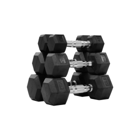 --Only Supports Self Pickup--Hexagonal Dumbbells, Rubber Coated For Exercise And Fitness, Multiple Sizes (Option: 60LB Set 51015LB Pairs)