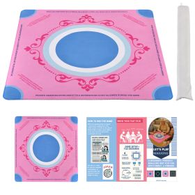 Machine Washable Mahjong Mat 33x33 Inch - Crease-Free Neoprene Table Mat For American Mahjong, Non-Slip, Noise-Reducing, Easy To Clean, Fold-Free (Option: pink)