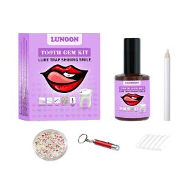 Multicolor Teeth Gem Suit Easy To Disassemble (Color: Color)