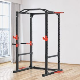 Adjustable Power Tower Dip Station Pull Up Bar Squat Rack Power Cage At Home Workout Equipment (Option: Black-2080x290x75 mm)