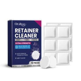 Oralhoe Denture 12-Piece Stain Removal Deep Cleaning Enamel Protection for Daily Oral Care (Option: default)