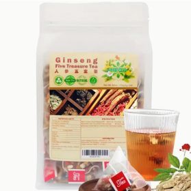 8.81 Oz Five Treasures Ginseng Tea - 250g, 50 Pieces, 5g (Option: 3Packs)