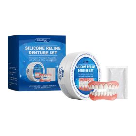 Oralhoe Denture Kit Comfortable Fit Natural Look Smile Enhancement Beautiful for Daily Oral Care (Option: default)